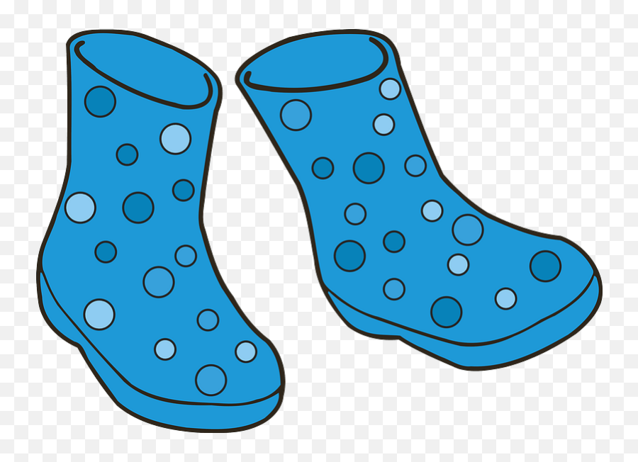 Blue Polka Dot Wellington Boots Clipart Free Download - Boots Clipart Emoji,Dot Pattern Png