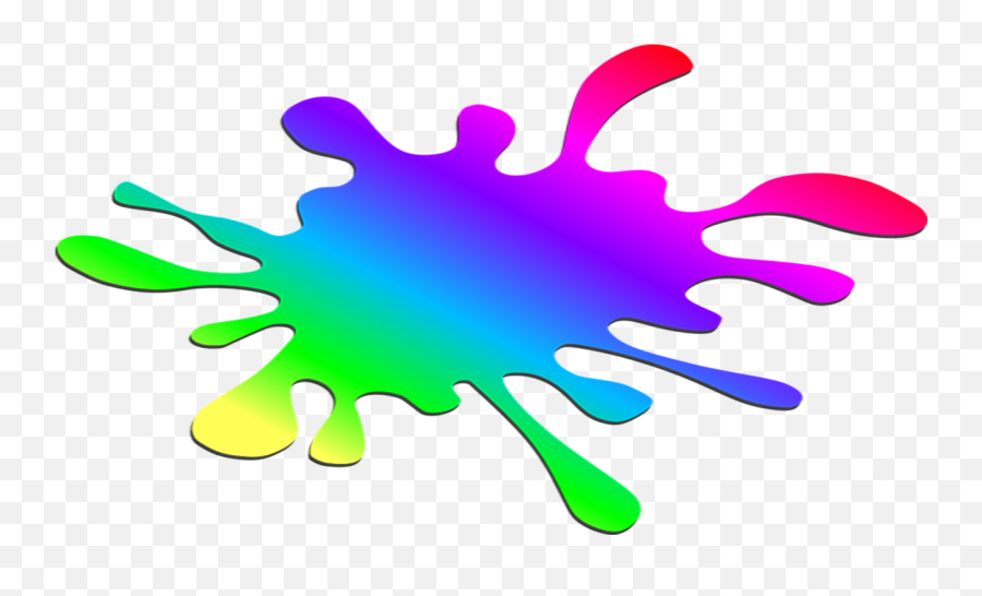 Rainbow Slime Clipart - Paint Splatter Clipart Emoji,Slime Clipart