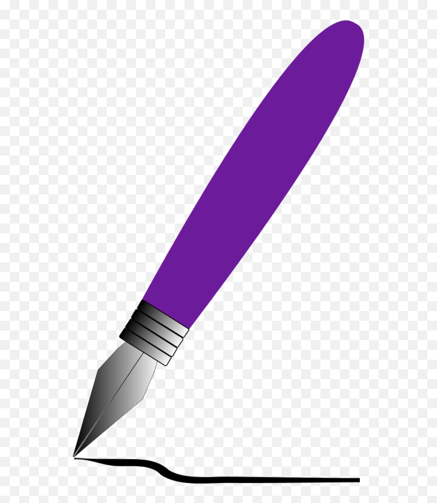 Typewriter Clipart - Purple Ink Pen Clipart Emoji,Typewriter Clipart