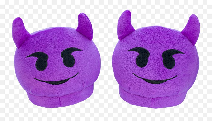 Plushmoji Emoji Slippers,Devil Emoji Transparent