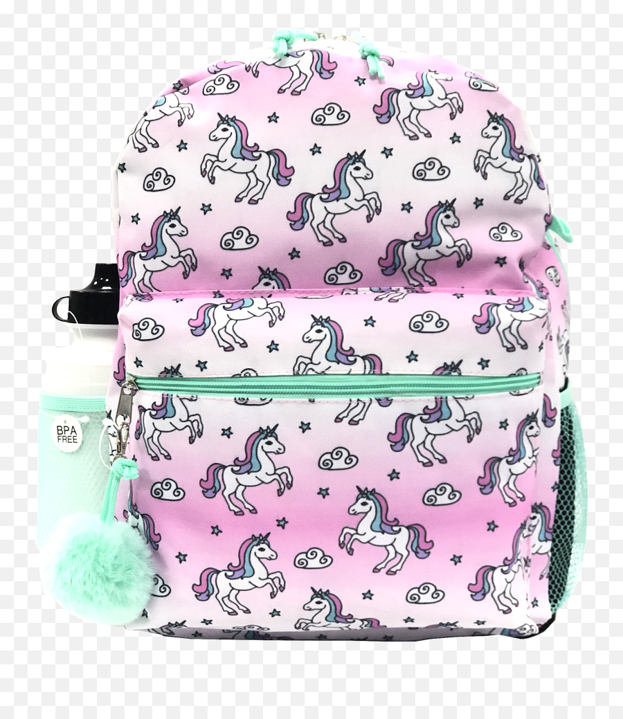 Simply Girls Accessories 6 Pc Girls Backpack Set - Pastel Girly Emoji,Pastel Snapchat Logo