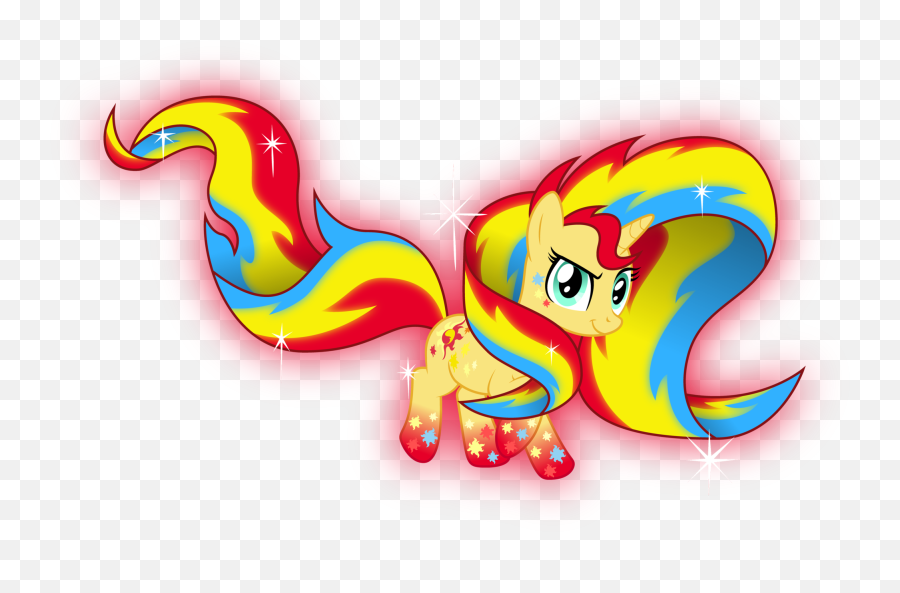 Clipart Of The Sunset Shimmer Pony Free - My Little Pony Power Rainbow Emoji,Sunset Clipart