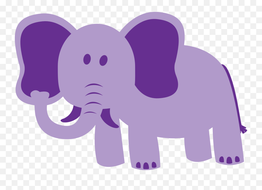 Download Purple Elephant Clipart - Purple Elephant Clipart Emoji,Elephant Clipart