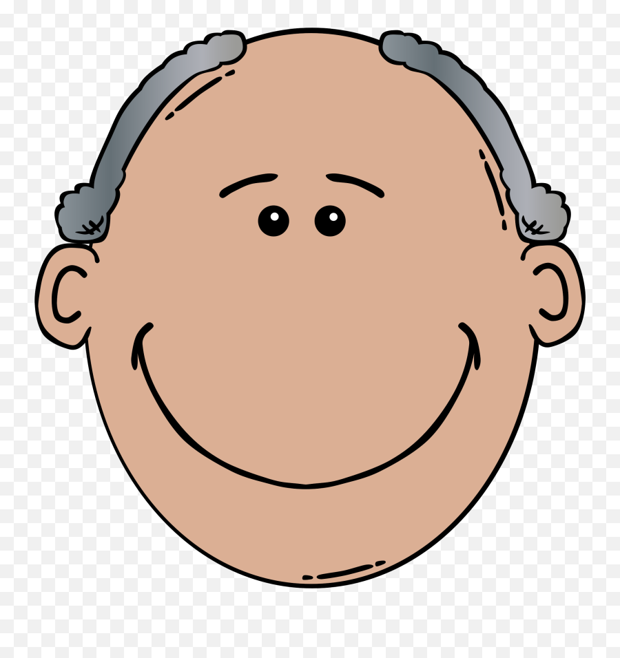 Clipart Of Cartoon Grandfather Head - Clip Art Emoji,Head Clipart