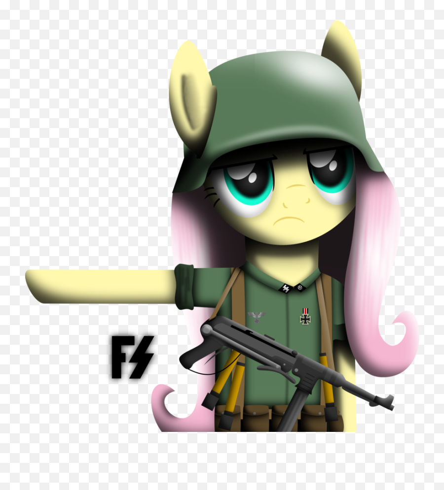 Download Facelesssoles Clothes Fluttershy Gun Helmet Mp Emoji,Pointing Gun Png