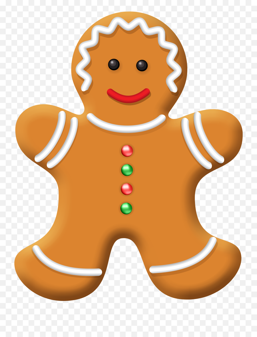 Christmas Gingerbread Man Clipart - Clip Art Library Emoji,Gingerbread Man Clipart