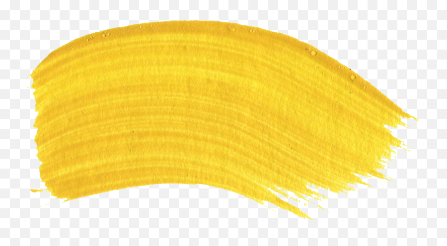 11 Yellow Paint Brush Strokes - Paint Brush Stroke Transparent Background Free Emoji,Transparent Brush Stroke