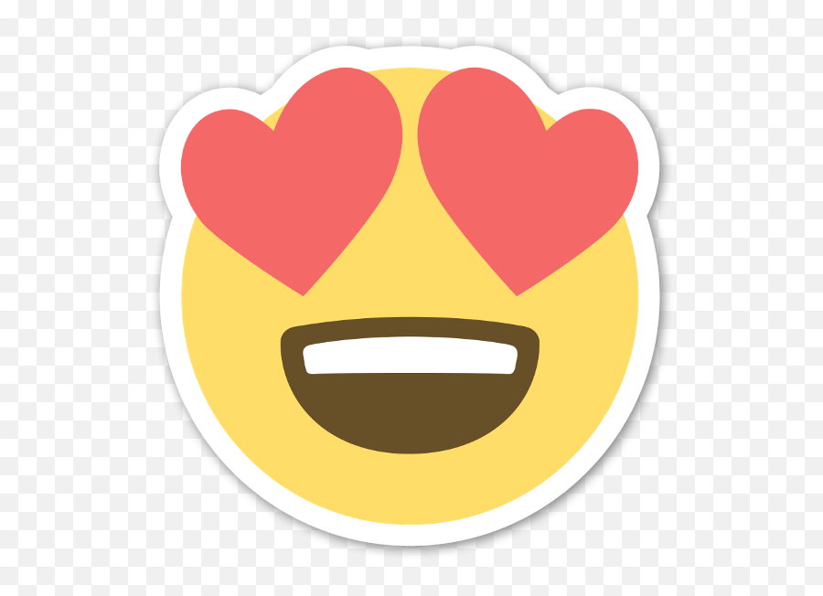 Download Hd Heart Eyes Smiley Sticker - Eye Heart Emoji Png Emoji Eye Heart Png,Heart Emoji Png
