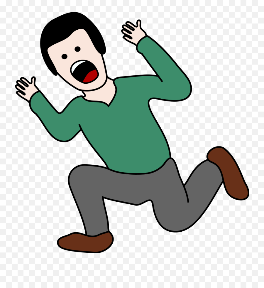Clipart Of Guy Fault And Men - Don T Run Dogs Emoji,Scarey Clipart