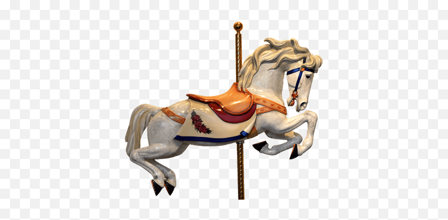 Wooden Horse Carousel Transparent Png - Carousel Horse Png Emoji,Carousel Clipart