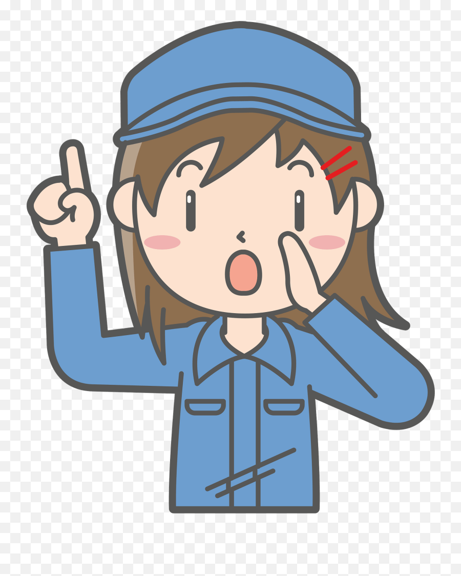 Karla Factory Worker Is Calling Clipart Free Download - Factory Worker Cartoon Emoji,Worker Clipart