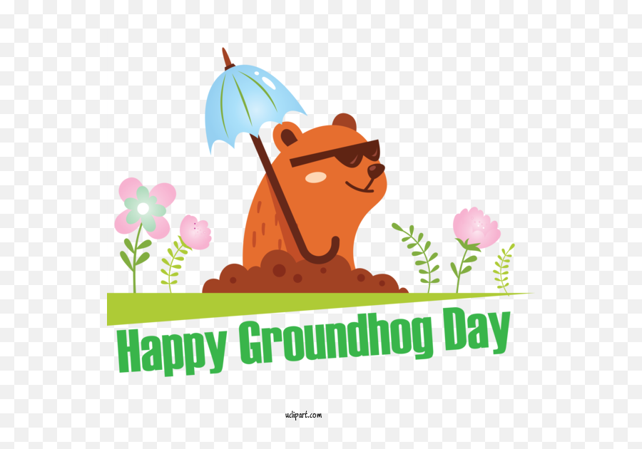 Holidays Text Cartoon Logo For Emoji,Groundhog Day Clipart