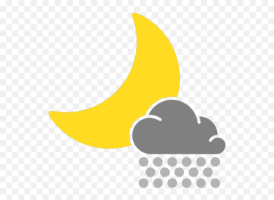 Thunderstorm Weather Clipart Png Image - Night Cloudy Weather Symbol Emoji,Weather Clipart