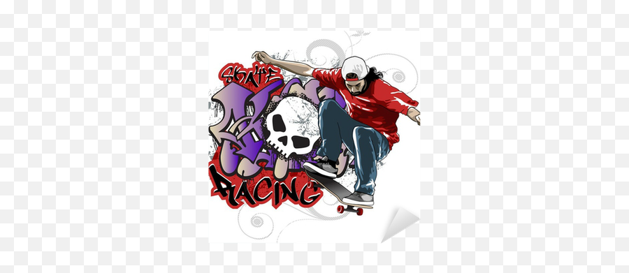 Skate Racing Sticker U2022 Pixers - We Live To Change Fototapeta Skate Emoji,Skate Logo Wallpapers