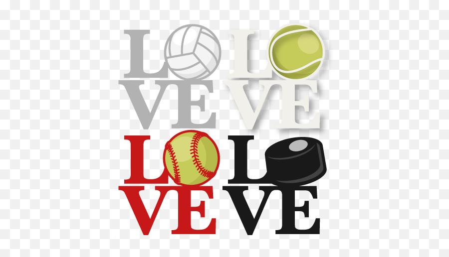 Love Sports Titles Svg Scrapbook Cut File Cute Clipart Clip Emoji,Volleyball Clipart Free