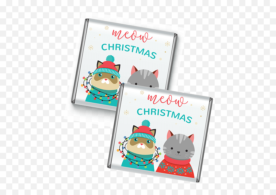 Christmas Cats Design Petite Chocolate Favours - Favour Perfect Emoji,Christmas Cat Clipart