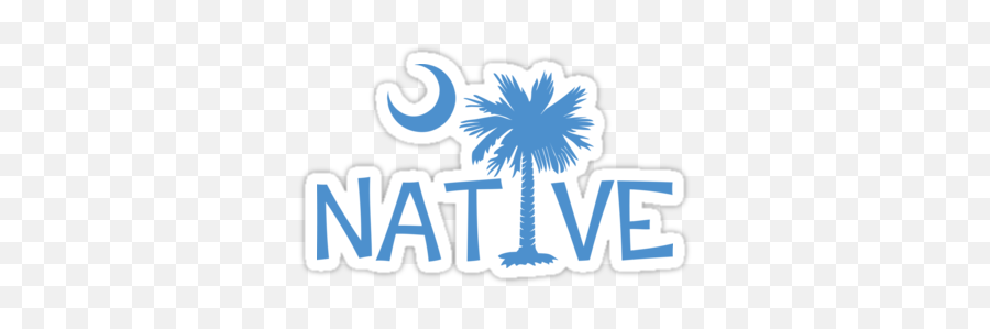 Light Blue South Carolina Palmetto Moon Native Sticker By Emoji,Southern Living Logo