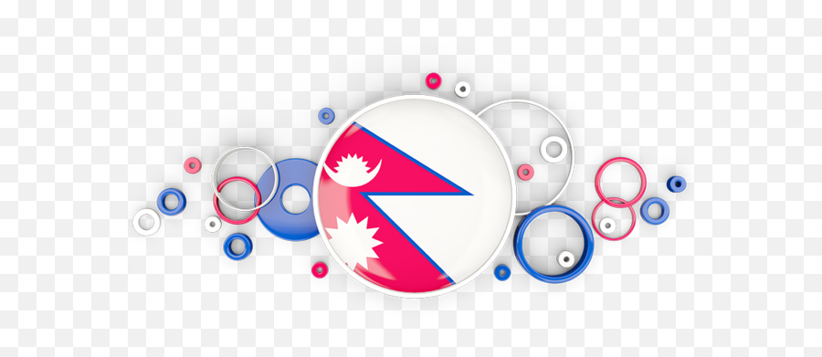 Circle Background Illustration Of Flag Of Nepal Emoji,Nepal Flag Png