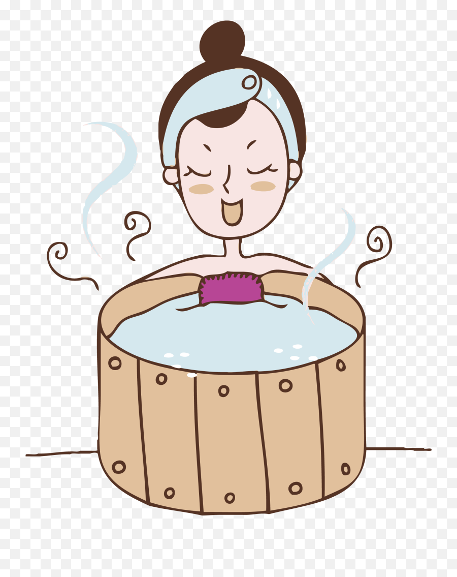 Showering Clipart Warm Bath Picture - Hot Water Bath Cartoon Emoji,Bath Clipart