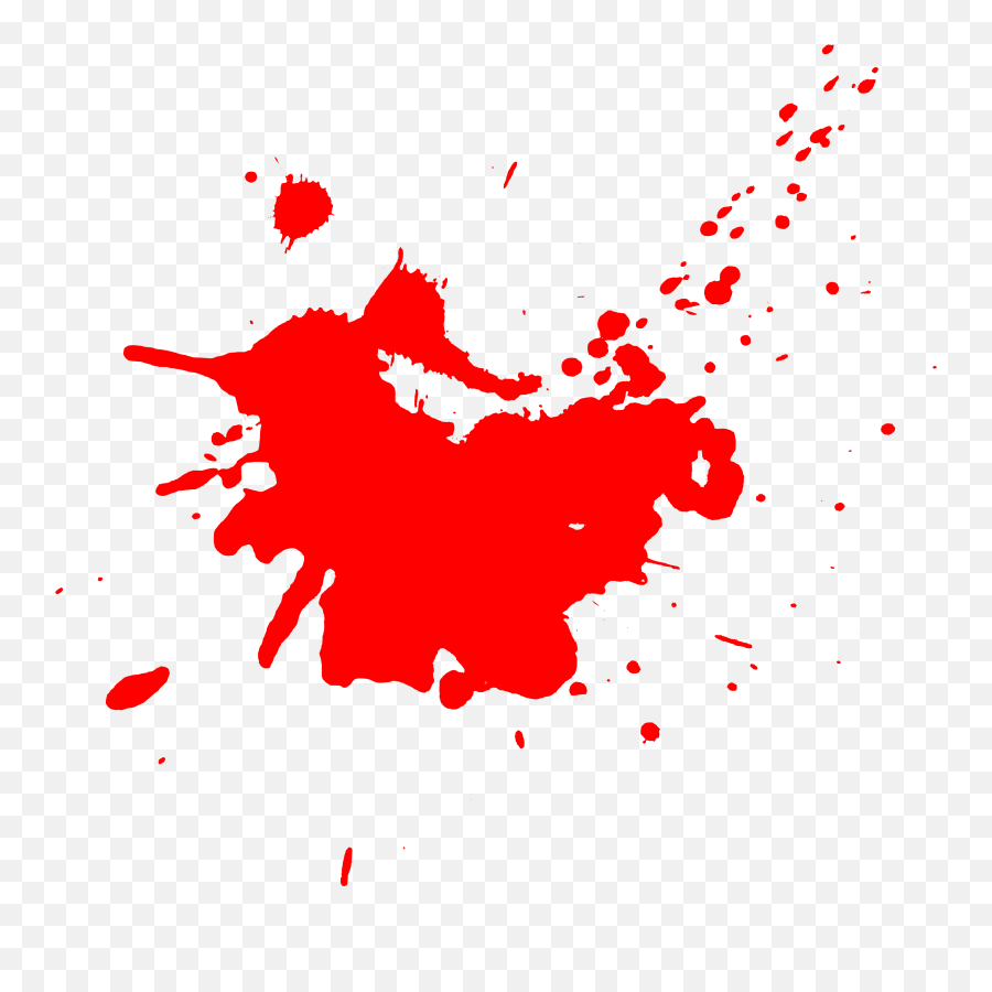 15 Red Paint Splatters Transparent - Splash Red Watercolor Png Emoji,Paint Splatter Png