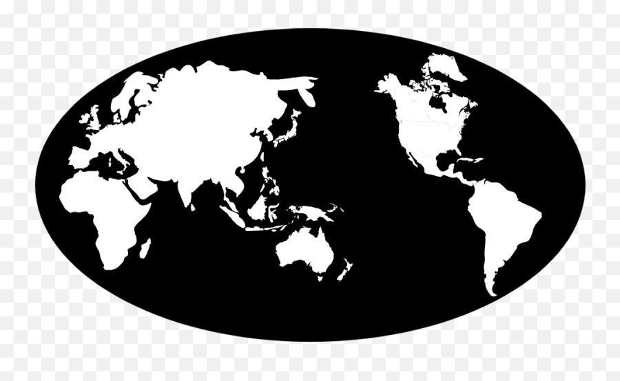 Clipart Globe Black And White - Hoi4 Id Map Emoji,World Clipart
