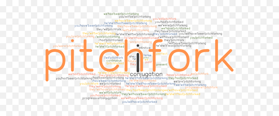 Pitchfork Past Tense Verb Forms Conjugate Pitchfork - Dot Emoji,Pitchfork Png