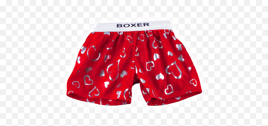 Download Hd Red Heart Boxers - Red Satin Heart Boxer Teddy Boxers Hearts Png Transparent Emoji,Boxer Png