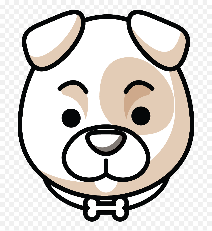 Cute Dog Face Species Illustration Svg - Dot Emoji,Dog Face Png