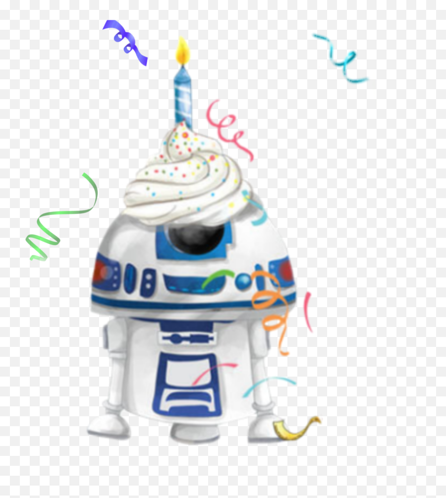 R2d2 Starwars Happybirthday Sticker By Rachel2274 - Star Wars Happy Birthday Clipart Emoji,Starwars Clipart