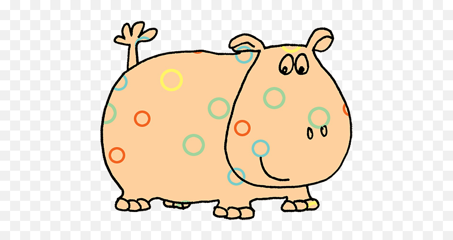 Cartoon Hippo Clipart - Dot Emoji,Hippo Clipart