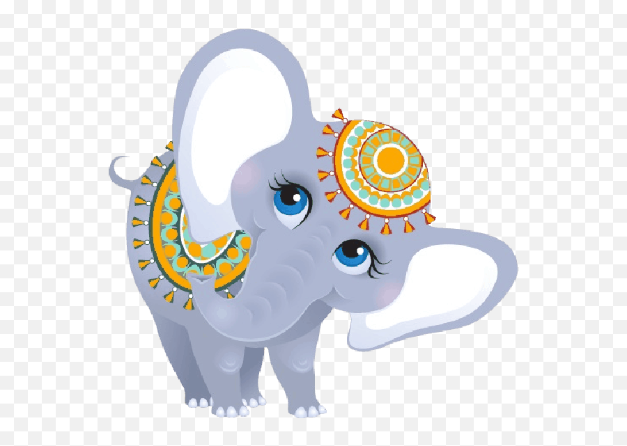 Indian Elephant Clipart Png - Cute Elephant Clipart Emoji,Elephant Clipart