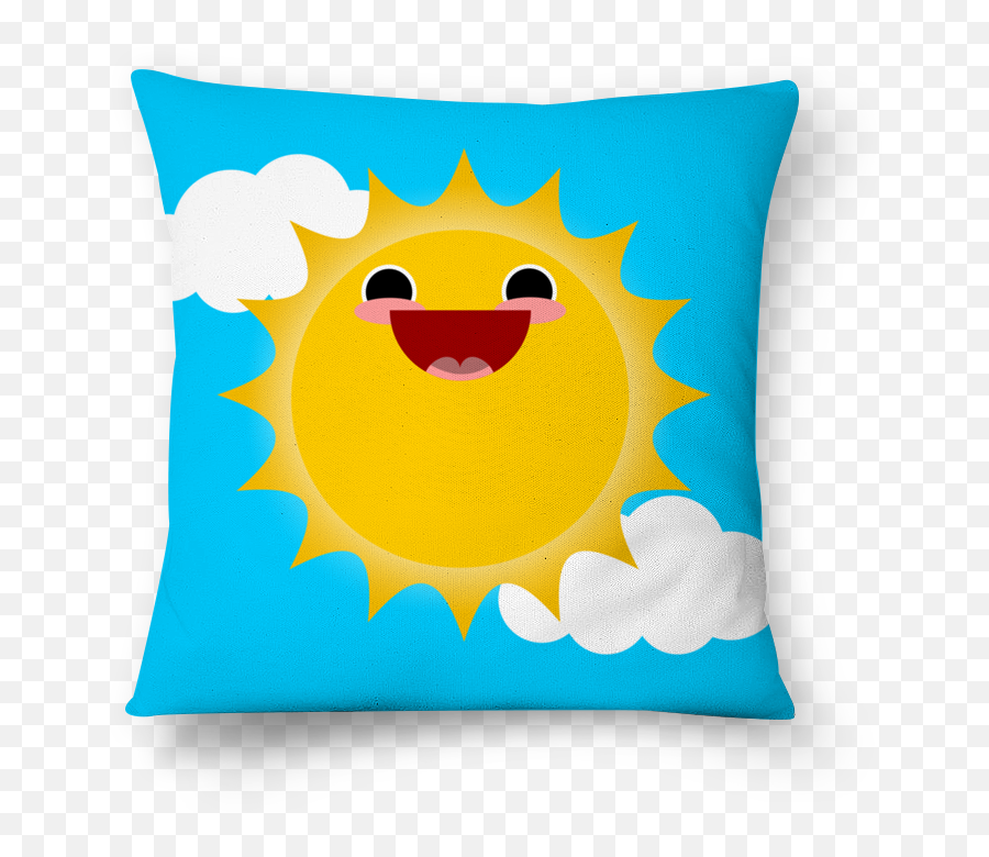 Download Hd Almofada Happy Sun De Bodena - Cushion Emoji,Happy Sun Png