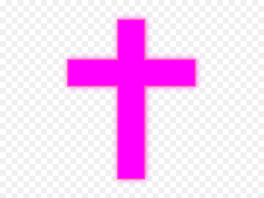 Pink Cross - Clip Art Library Emoji,Cross Outline Clipart