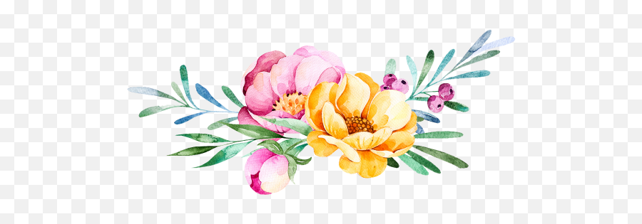 Watercolor Flowers Png Transparent - Transparent Mothers Day Flowers Emoji,Watercolor Flowers Png