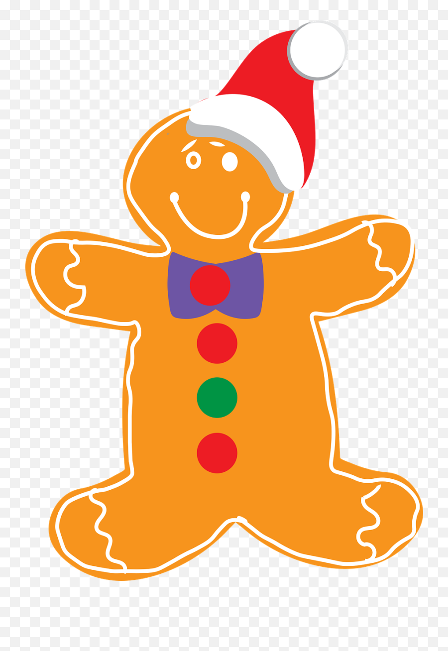 Gingerbread Man Clip Art - Png Download Full Size Clipart Fictional Character Emoji,Gingerbread Man Clipart