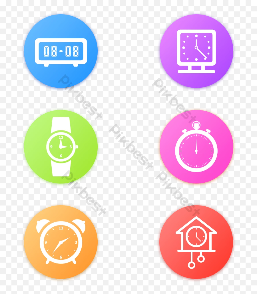 Clock Icon Image Png Images Psd Free Download - Pikbest Dot Emoji,Clock Icon Png