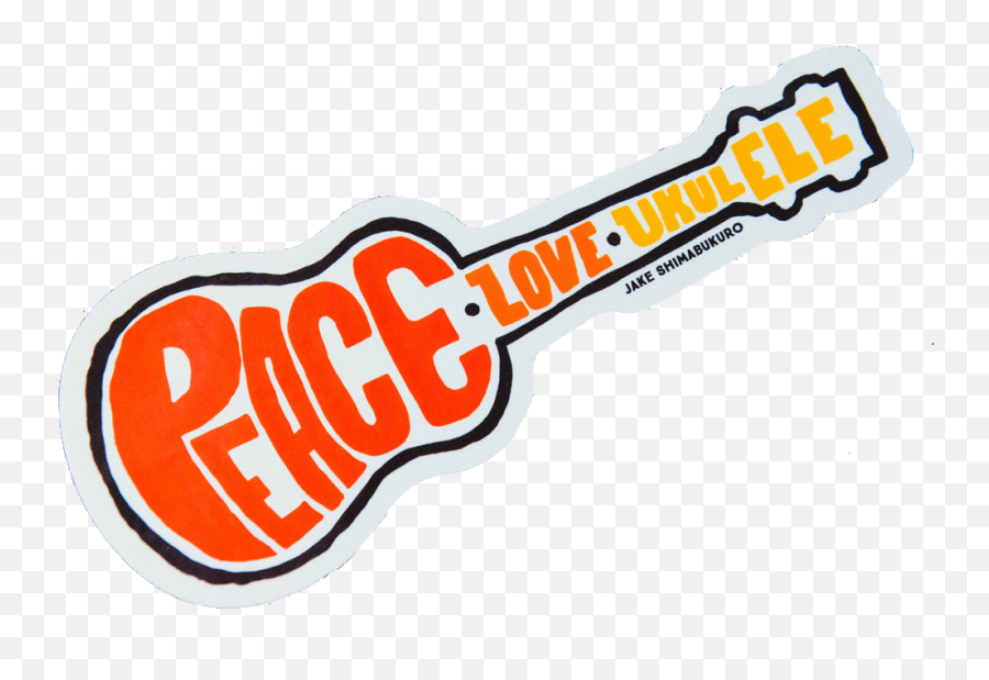 Peace Love Ukulele Sticker - Ukulele Sticker Png Emoji,Ukulele Clipart