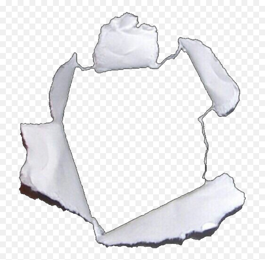Hole Tear Paper Frame Niche White Whitetheme Whiteaesth - Cartoon Frame Paper Png Emoji,Paper Png