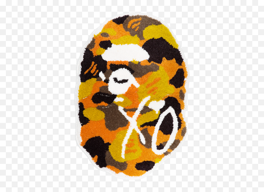 Download Bape X Xo Camo Rug Mat - Bape Xo Logo Full Size Bape Orange Camo Logo Emoji,Bape Logo