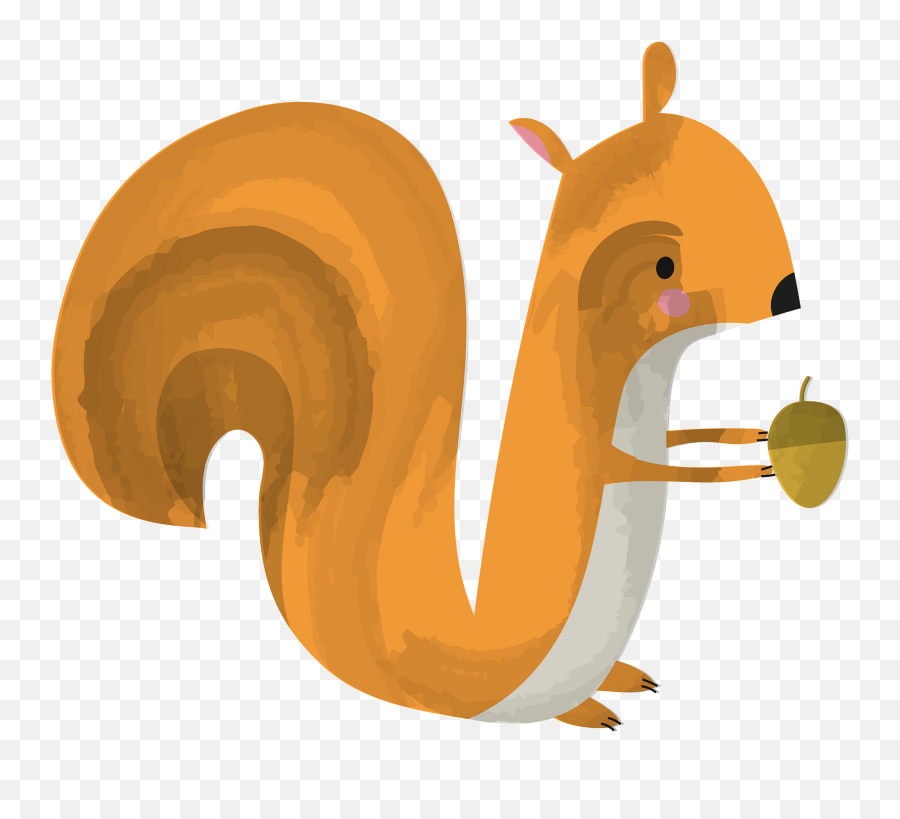 Squirrel With Acorn Clipart Free Download Transparent Png - Animal Figure Emoji,Squirrel Clipart