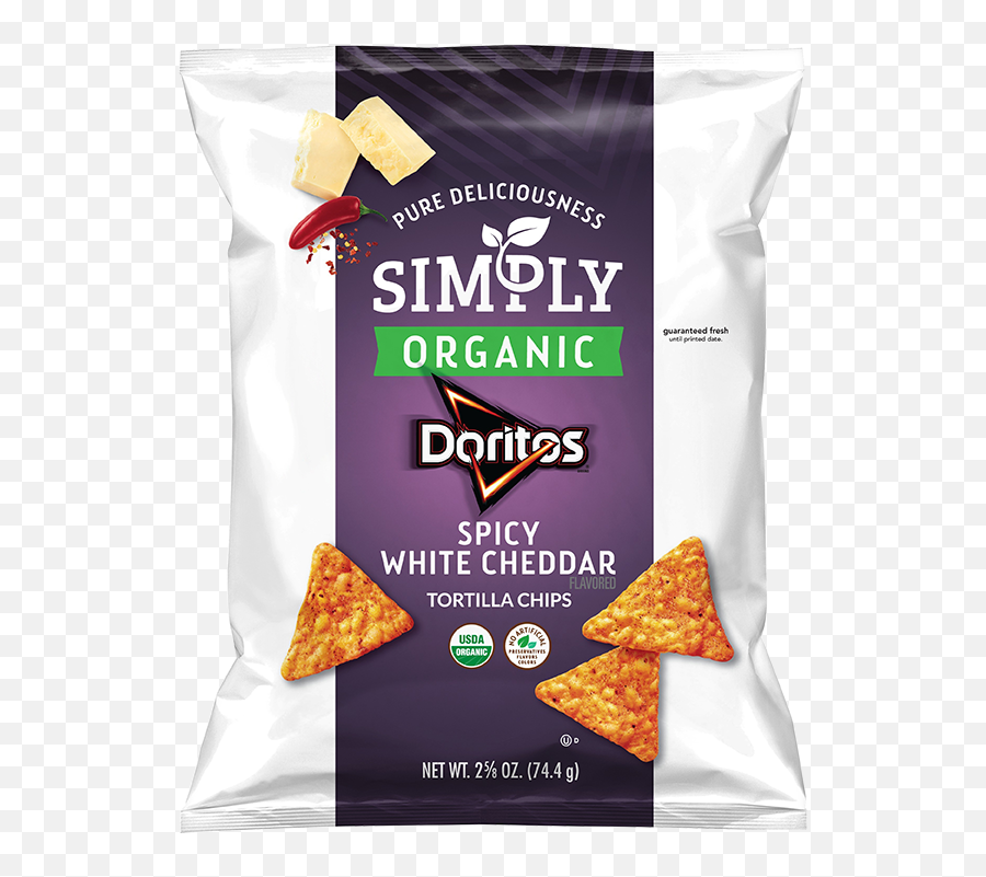 Simply Doritos Organic Spicy White - White Cheddar Doritos Emoji,Doritos No Logo