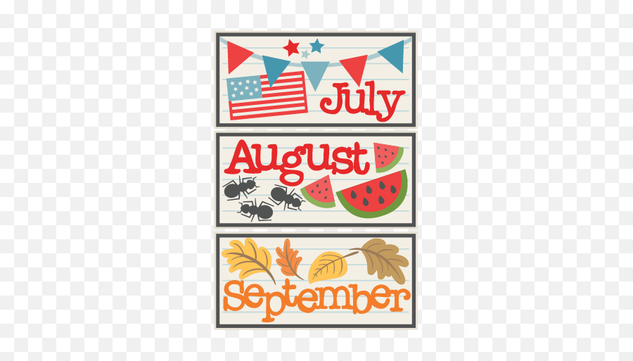 Cute August Clipart - Cute August Clipart Emoji,August Clipart