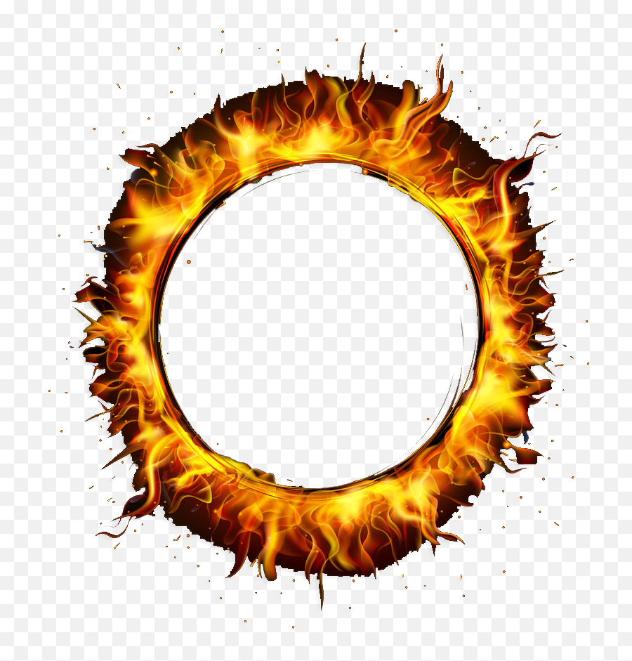 Download Circle Fire Png Banner Library Stock - Round Fire Emoji,Fire Background Png