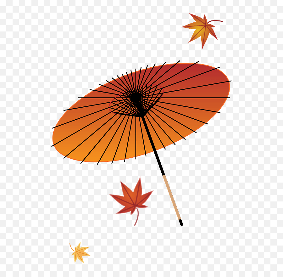 Autumn Japanese Umbrella Clipart - Japanese Umbrella Free Png Emoji,Japanese Png