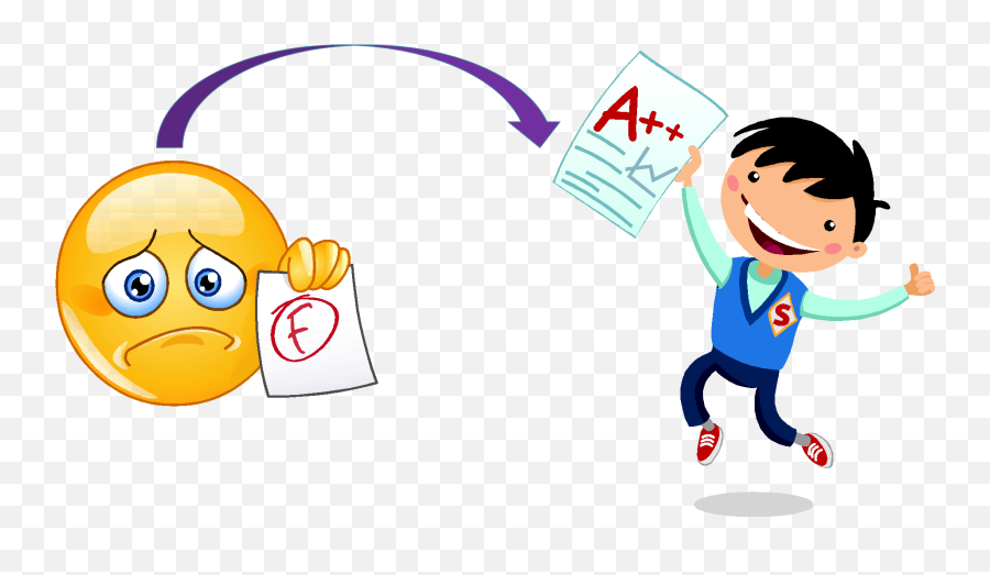 College Clipart Mba - Good Grades Vs Bad Grades Png Student Grade Clip Art Emoji,College Clipart