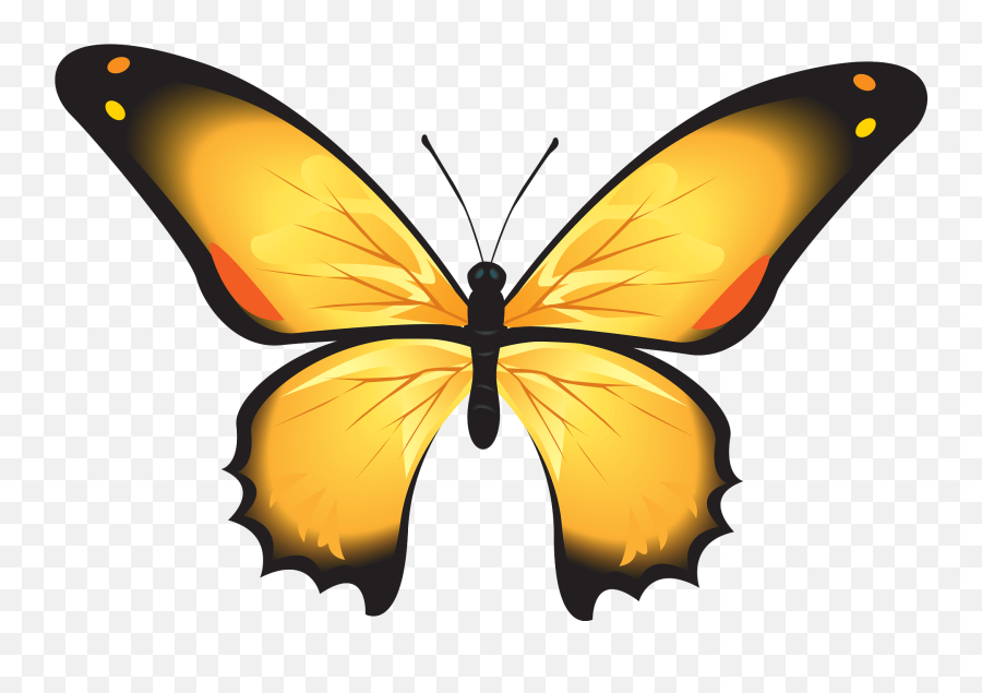 Yellow Butterfly Clipart Emoji,Yellow Butterfly Png