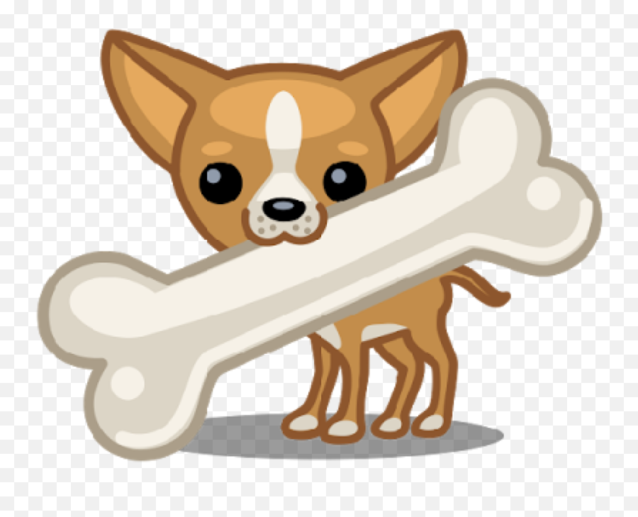 Dog Bone Clipart Cartoon Pictures Of - Chihuahua Icon Emoji,Bone Clipart
