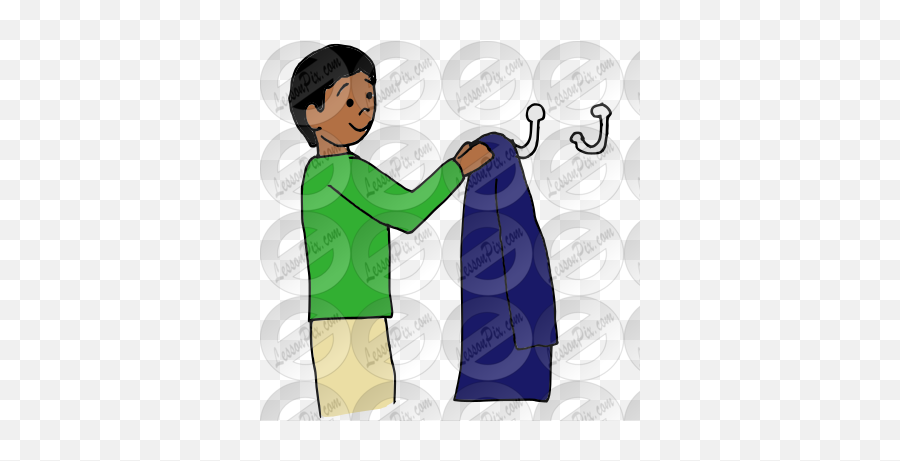 Hang Up Coat Picture For Classroom Therapy Use - Great Emoji,Hanging Of The Greens Clipart