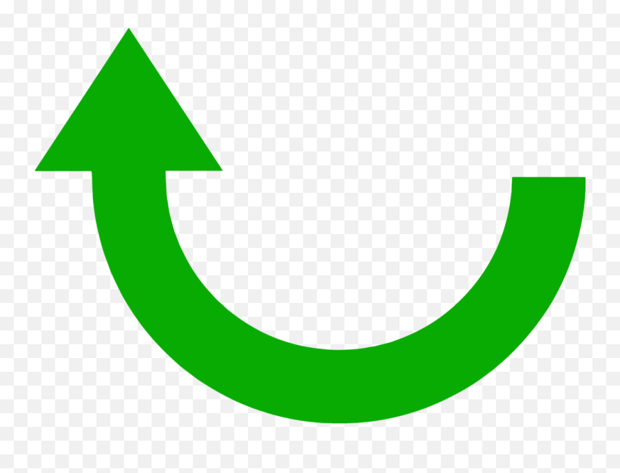 Green Curved Arrow - Up Transparent Pnggrid Emoji,Down Arrow Transparent Background