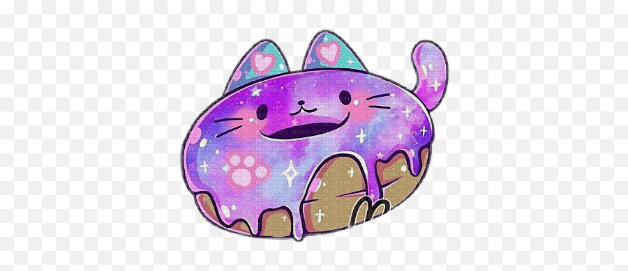 Sparkly Cat Donut Sticker Aesthetic Tumblr Sticker Emoji,Png Tumblr Cute